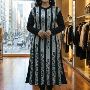 Woollen Black Frock Set