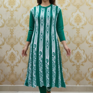 Woollen Green Frock Set