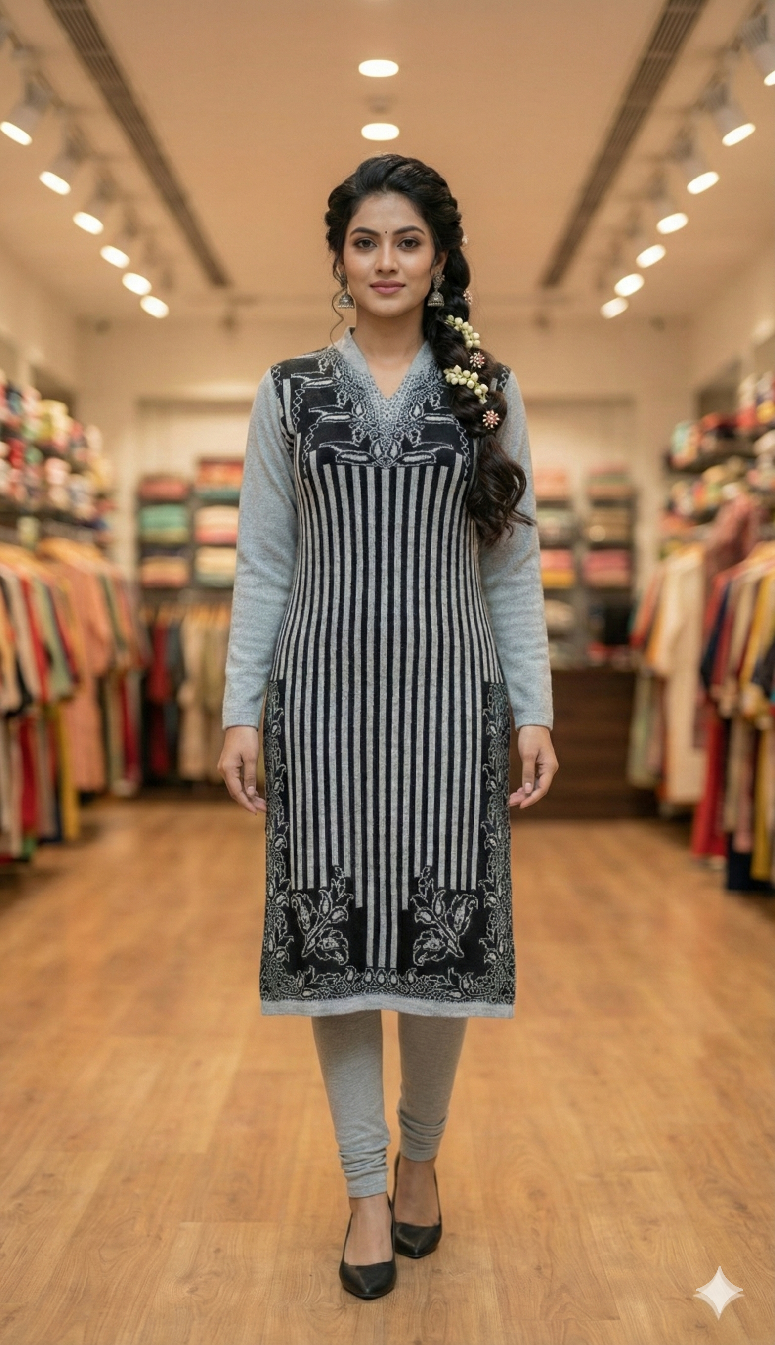 Woollen A-Line Kurta Set