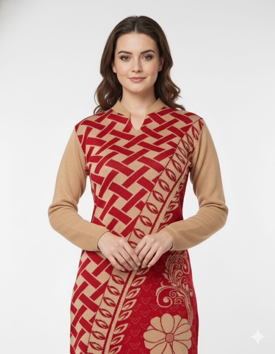Woollen A-Line Kurta Set - Image 4