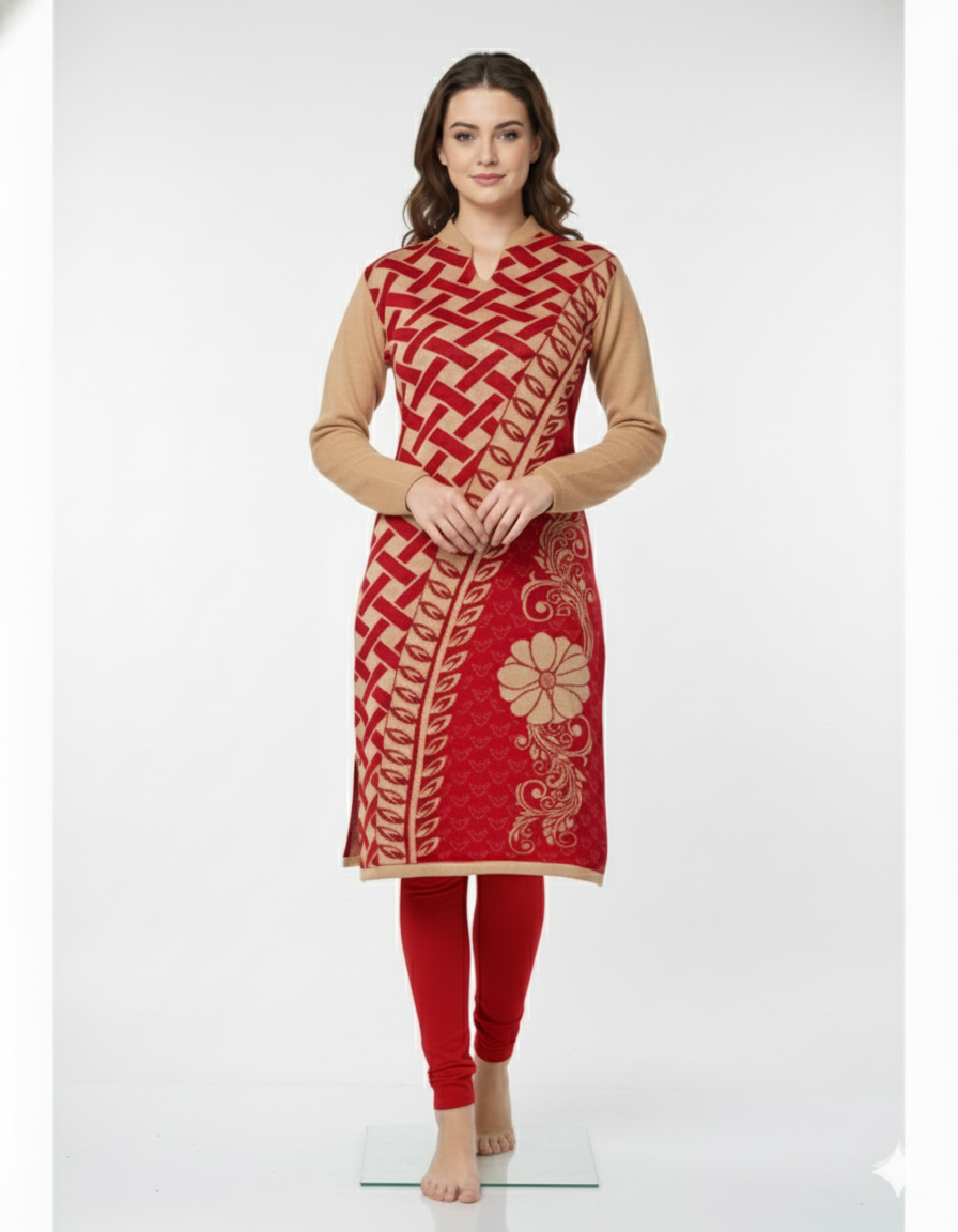 Woollen A-Line Kurta Set